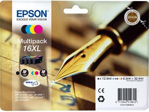 Μελάνι εκτυπωτή  EPSON 16XL multipack 4Colors (Black - Cyan - Magenta - Yellow) C13T16364012 (Multipack)
